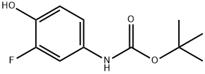 tert-Butyl (3-fluoro-4-hydroxyphenyl)carbamate Struktur