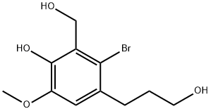 3-Bromo-2-(hydroxymethyl)-4-(3-hydroxypropyl)-6-methoxyphenol Struktur