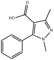 1,3-Dimethyl-5-phenyl-1H-pyrazole-4-carboxylic acid Struktur