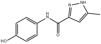 N-(4-hydroxyphenyl)-5-methyl-1H-pyrazole-3-carboxamide Struktur