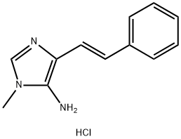 (E)-1-Methyl-4-styryl-1H-imidazol-5-amine hydrochloride Struktur