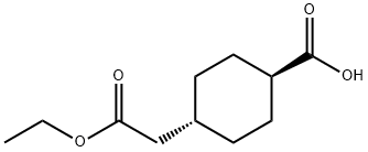 trans-4-(2-Ethoxy-2-oxoethyl)cyclohexanecarboxylic Acid Struktur