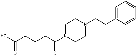 5-oxo-5-(4-phenethylpiperazin-1-yl)pentanoic acid Struktur