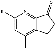 2-Bromo-4-methyl-5,6-dihydro-7H-cyclopenta[b]pyridin-7-one Struktur