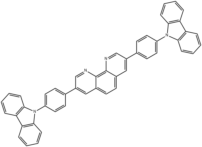 3,8-bis[4-(9H-carbazol-9-yl)phenyl]-1,10-phenanthroline Struktur