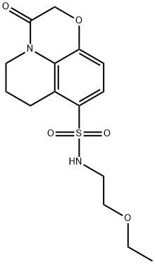 N-(2-ethoxyethyl)-3-oxo-3,5,6,7-tetrahydro-2H-[1,4]oxazino[2,3,4-ij]quinoline-8-sulfonamide Struktur