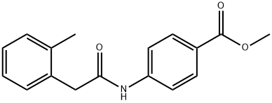 methyl 4-{[(2-methylphenyl)acetyl]amino}benzoate Struktur