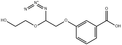 3-(2-azido-2-(2-hydroxyethoxy)ethoxy)benzoic acid Struktur