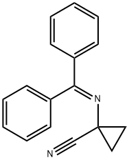 1-(diphenylmethylene)amino-1-cyclopropanecarbonitrile Struktur