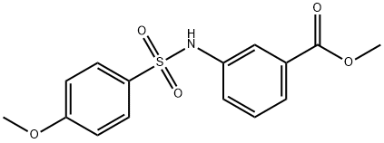 methyl 3-(4-methoxyphenylsulfonamido)benzoate Struktur