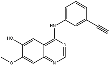 4-(3-ethynylphenylamino)-7-methoxyquinazolin-6-ol Struktur