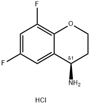 (4R)-6,8-Difluoro-3,4-dihydro-2H-1-benzopyran-4-amine hydrochloride Struktur