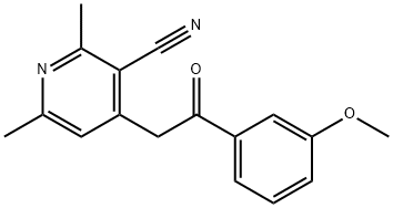 4-(2-(3-Methoxyphenyl)-2-oxoethyl)-2,6-dimethylnicotinonitrile Struktur