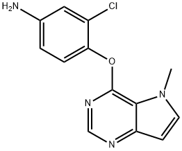 3-Chloro-4-((5-methyl-5H-pyrrolo[3,2-d]pyrimidin-4-yl)oxy)aniline Struktur