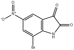 7-Bromo-5-nitro-1H-indole-2,3-dione Struktur