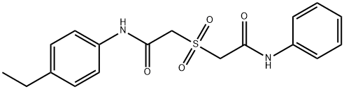 2-[(2-anilino-2-oxoethyl)sulfonyl]-N-(4-ethylphenyl)acetamide Struktur