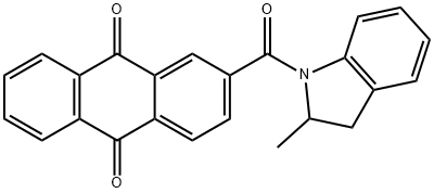 2-[(2-methyl-2,3-dihydro-1H-indol-1-yl)carbonyl]anthra-9,10-quinone Struktur