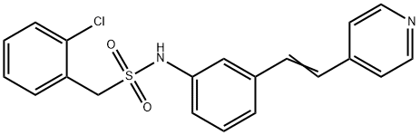 (2-chlorophenyl)-N-{3-[2-(4-pyridinyl)vinyl]phenyl}methanesulfonamide Struktur