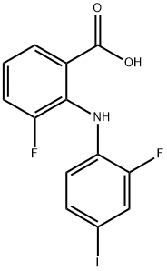 3,4-Difluoro-2-((4-iodo-2-methylphenyl)amino)benzoic acid Struktur