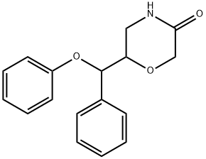 6-(Phenoxy(phenyl)methyl)morpholin-3-one Struktur