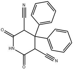 2,6-DIOXO-4,4-DIPHENYL-PIPERIDINE-3,5-DICARBONITRILE Struktur