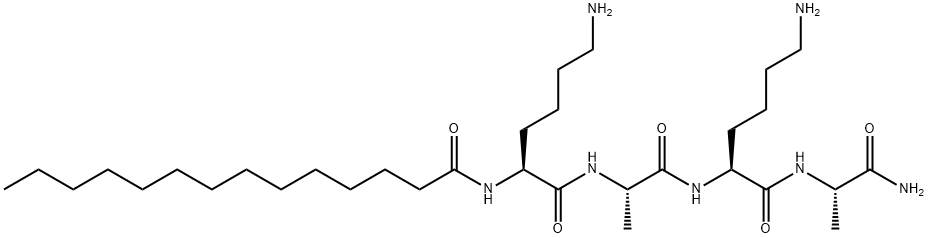 N2-(1-Oxotetradecyl)-L-lysyl-L-alanyl-L-lysyl-L-alaninamide Struktur