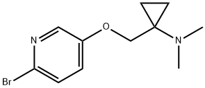 1-(((6-Bromopyridin-3-yl)oxy)methyl)-N,N-dimethylcyclopropanamine Struktur