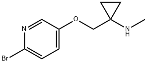 1-(((6-Bromopyridin-3-yl)oxy)methyl)-N-methylcyclopropanamine Struktur