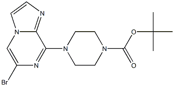 tert-butyl 4-(6-bromoimidazo[1,2-a]pyrazin-8-yl)piperazine-1-carboxylate Struktur