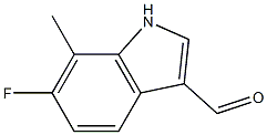 6-Fluoro-7-methylindole-3-carboxaldehyde Struktur