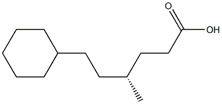 (4R)-6-cyclohexyl-4-methylhexanoic acid Struktur