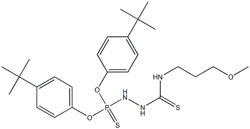 BIS(4-TERT-BUTYLPHENYL) N-(3-(3-METHOXYPROPYL)-2-THIOUREIDO)THIOPHOSPHORAMIDATE Struktur