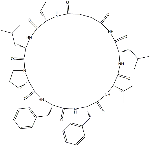 succinyl-valyl-leucyl-prolyl-phenylalanyl-phenylalanyl-valyl-leucinamide Struktur