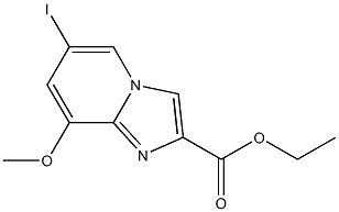 6-Iodo-8-methoxy-imidazo[1,2-a]pyridine-2-carboxylic acid ethyl ester Struktur