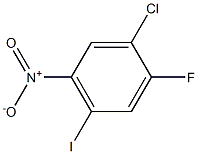 1-Chloro-2-fluoro-4-iodo-5-nitro-benzene Struktur