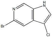 5-Bromo-3-chloro-1H-pyrrolo[2,3-c]pyridine Struktur