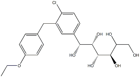 (1R,2S,3R,4R)-1-(4-Chloro-3-(4-ethoxybenzyl)phenyl)hexane-1,2,3,4,5,6-hexaol Struktur