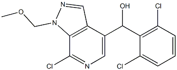 (7-chloro-1-(methoxymethyl)-1H-pyrazolo[3,4-c]pyridin-4-yl)(2,6-dichlorophenyl)methanol Struktur