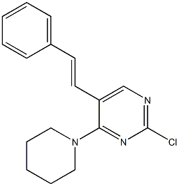 (E)-2-chloro-4-(piperidin-1-yl)-5-styrylpyrimidine Struktur