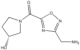 (R)-(3-(aminomethyl)-1,2,4-oxadiazol-5-yl)(3-hydroxypyrrolidin-1-yl)methanone Struktur