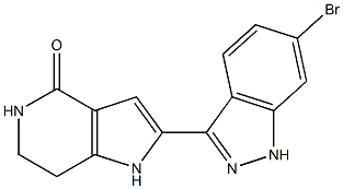 2-(6-bromo-1H-indazol-3-yl)-6,7-dihydro-1H-pyrrolo[3,2-c]pyridin-4(5H)-one Struktur