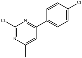 2-chloro-4-(4-chlorophenyl)-6-methylpyrimidine Struktur