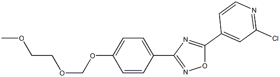 5-(2-chloropyridin-4-yl)-3-(4-((2-methoxyethoxy)methoxy)phenyl)-1,2,4-oxadiazole Structure