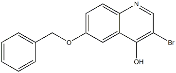 6-Benzyloxy-3-bromo-quinolin-4-ol Struktur