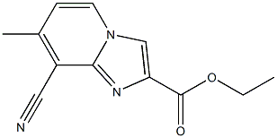 8-Cyano-7-methyl-imidazo[1,2-a]pyridine-2-carboxylic acid ethyl ester Struktur