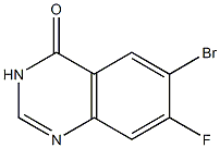 6-Bromo-7-fluoro-3H-quinazolin-4-one Struktur