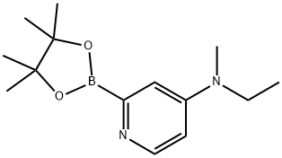 N-ethyl-N-methyl-2-(4,4,5,5-tetramethyl-1,3,2-dioxaborolan-2-yl)pyridin-4-amine Struktur