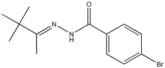 4-bromo-N'-(1,2,2-trimethylpropylidene)benzohydrazide Struktur