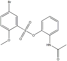 2-acetamidophenyl 5-bromo-2-methoxybenzenesulfonate Struktur