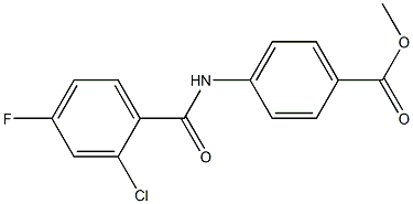 methyl 4-(2-chloro-4-fluorobenzamido)benzoate Struktur